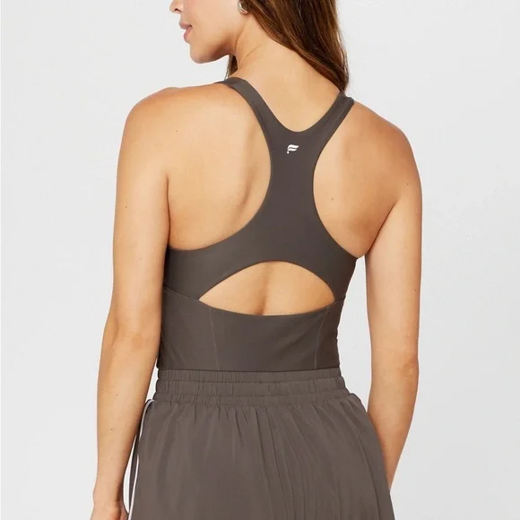 Fabletics Sport Short Onesie Charcoal Romper Women’s size Medium. - Picture 2 of 16